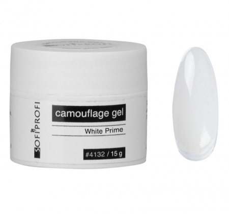 Гель камуфлирующий тон 4132 White Prime Sofiprofi Camouflage gel, 15 мл